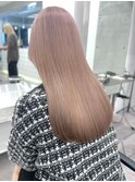 ミルクティーベージュカラーダブルカラーケアブリーチ佐賀カラー