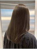 大人美人艶カラーベージュ小顔カット透明感レイヤーロング