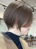 エリマバイフィフス 調布(elima by fifth)&nbsp;調布白髪染めレイヤーボブショートヘアベージュアッシュブラウン