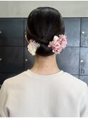 卒業式セット和装袴ヘアセットタイトシニヨン/今枝