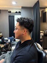 ザ ブライト バーバー(The BRIGHT BARBER)&nbsp;ニュアンスパーマ×七三スキンフェード