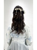 袴にピッタリハーフアップ