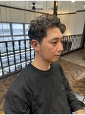 大人メンズ無造作パーマショート