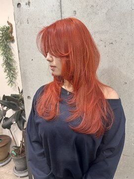 ラニヘアサロン(lani hair salon) オレンジカラー/レイヤーカット/バタフライレイヤーカット