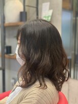 アシャ ヘアー ソリューション 神戸店(asha hair solution) ミルクティーブロンド/ダークブルー/デジタルパーマ/摂津本山