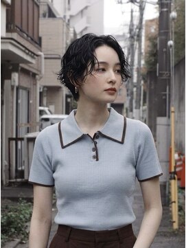 キビト(kibito) 新宿若松河田曙橋ハンサムショートパーマ強めパーマ20代30代40代