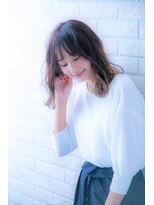 ヘアーアートシフォン 池袋西口店(Hair art chiffon)&nbsp;似合わせカットで個性的斜めバングで大人かわいいナチュラルボブ