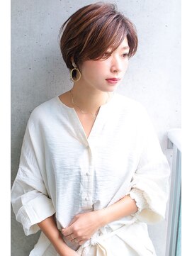 ハピネス クローバー 学園前店(Happiness CLOVER) ★30代40代　エアリーミディショートパーマ黒髪ホワイトアッシュ