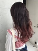 Lien☆ピンクグラデーション×アッシュブラウン×外ハネボブ 