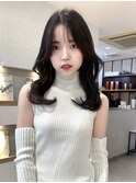 小顔に見えるくびれヘア　レイヤーカット　透明感カラー　KAKO