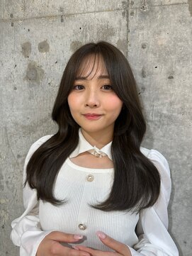 シーシンジュク 新宿南口(Sea shinjuku) 韓国前髪×ショコラアッシュ【新宿/髪質改善/ふんわりカール】