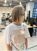 大人美人20代30代40代ベージュ_ハイトーンカラー_ボブ渋谷良太