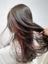 レクタ(recta)&nbsp;ピンクインナーカラー ミディアムヘア ストレート