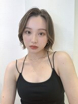 ロンドアベニール 北千住(Lond avenir) 【韓国ヘア】ぱつっとボブ　グレーベージュ　西田大樹