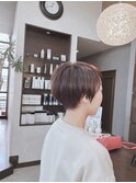 ピンクグレーショート