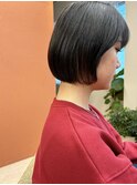 イメチェンスタイルハッシュカット似合わせカットレッドブラウン