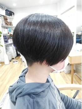 今日は美容院の写真/骨格にフィットする似合わせショートヘアに☆スタイリングが苦手でも再現性◎で嬉しい♪[高井戸駅徒歩4分]