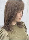 カーキベージュ/くすみカラー/透明感カラー◇20代30代40代