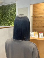 ジールサロン つくば本店&nbsp;【ブリーチ１回】ネイビーカラー