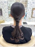 タイトローポニー参列ヘア/アップセット/ヘアアレンジ/ロング