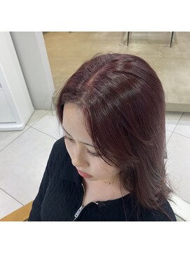 ユッカ 高槻茨木店(YUCCA) 【 YUCCA 】大人可愛い20代30代40代暖色カラー/ワインレッド