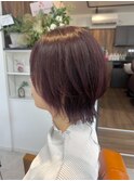 【amule hair eta】くびれヘア×ボルドー