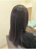 ラベンダーピンクのミディアムスタイル