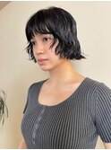ボブ × ウェーブパーマ