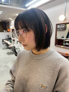 ルックアット(Look at) 【Look at】レイヤーボブ似合わせカット着物ヘアダークアッシュ