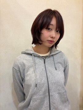 ボルドー×顔周りレイヤー