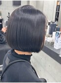 肩上ボブ大人可愛いボブひし形ボブアッシュベージュ