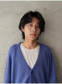 メンズセンターパート／ニュアンスパーマ／センターパートパーマ