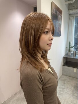 ジェムバイアルテフィーチェ(gem by artefice) タッセルボブセミロングレイヤーボブくるみちゃんヘアパーマボブ