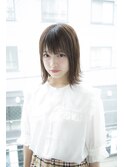 【salon de MiLK 原宿】切りっぱなしボブ×外ハネ