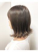 外ハネ ナチュラルベージュ_くせ毛風,ヘアアレンジ,クラシカル