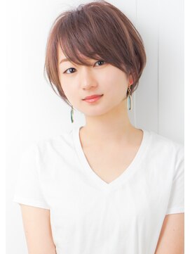 ルエ(rue) 30代・40代小顔マニッシュワンサイドショートボブ黒髪前下がり