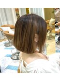 【lond printemps水野】前下がりグラデーションカラーボブ