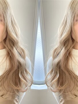 アンルポン(un.le.pont) 《ミルキーベージュ》ハイトーンのブリーチカラー