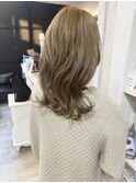 福山市美容室Caary ブリーチカラー 柔らかメルティーベージュ