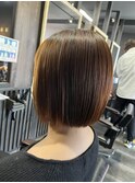 髪質改善縮毛矯正+トリートメントひし形ショートボブ