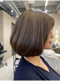 艶ボブ 白髪ぼかしハイライト