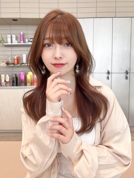 ロンド クラン 岡崎(Lond Clan) レイヤーカット サラ艶ロング 小顔ヘア ヌーディーカラー