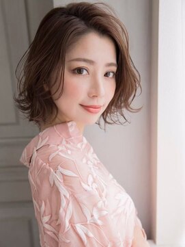 モニカ 鶴ヶ峰店(Monica) デザインカラー/シルキーベージュ/グレージュカラー/斜めバング