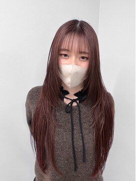 シュク 高円寺(SYUK) 【 kanna 】ロングヘア/顔まわりレイヤー/ピンクブラウン