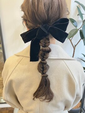 ヘアーアイスカルテット(HAIR ICI QUARTET) 大人美人ポニーテール編みおろし三つ編み褒められる♪