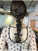 【あきら】ヘアセットフィッシュボーン結婚式二次会卒業式