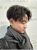 ニュアンスパーマ/シャドウパーマ/ビジネス/韓国/メンズ/眉毛