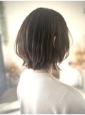 髪質改善/透明感グレーシュ/外はねボブレイヤー