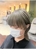 ウルフカット×オリーブグレージュ