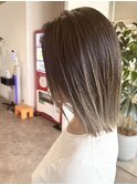 【ハイライト】ベージュハイライトバレイヤージュ